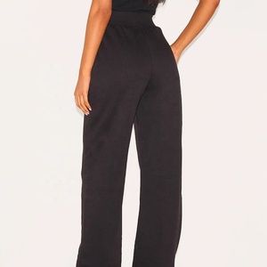 Pantalon de jogging personnalisé en molleton épais pour femme, coupe large, oversize, chaud, pour l'hiver, le sport et l'entraînement, ODM rapide - Product Image 3