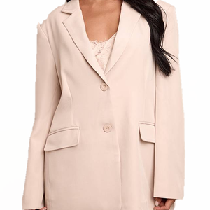 Blazer pour femme à bouton unique, col cranté, manches longues, style bureau, veste de sororité, vente en gros OEM, fabricant sur mesure - Product Image 6