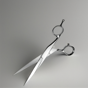 กรรไกรตัดผมสำหรับคนถนัดขวาแบบไม่พับได้ พร้อมใบมีดโค้งทำจากเหล็กกล้าไร้สนิมญี่ปุ่น และด้ามจับเหล็กกล้าไร้สนิมปลายแหลม - Product Image 4