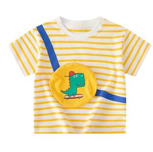 T-shirts en coton pour enfants, col rond, tricotés, mignons, à manches courtes, anti-rétrécissement, avec lumières EL clignotantes - Product Image 4
