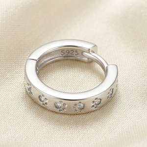 DIVYORO Pendientes de aro de plata 925 para mujer, diseño de amante de las mascotas - Product Image 3
