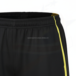 Wholesale Custom Sublimation Front V-neck <b>Badminton</b> Jersey Shorts Set Quick Dry 100% Polyester Sport Uniform Men 240g Pockets - Product Image 5