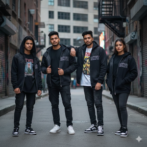 Sweats à capuche streetwear épais 100% coton molletonné, coupe oversize, effet délavé soleil, broderie appliquée personnalisée, fermeture éclair, prix abordables - Product Image 2