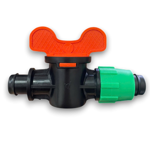 Válvula de Acoplamiento para Riego de Jardín, Marca Vietdrip, Plástico PP Virgen Negro, Manijas Rojas/Azules, Diámetro de 1/2, Tipo Recto, Agrícola - Product Image 1