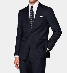 Costume formel pour homme de haute qualité fabriqué au Pakistan, blazer et pantalon bleu marine, tissu haut de gamme et coupe ajustée, costume élégant pour homme - Product Image 3