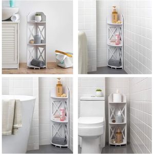 Estante Esquinero Minimalista, Organizador de Almacenamiento Impermeable para Baño, Soporte para Papel Higiénico para Espacios Pequeños, Color Blanco - Product Image 3