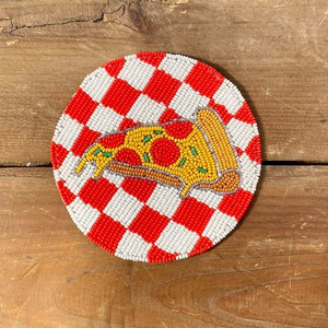 Posavasos de bordado con cuentas, diseño artístico clásico, ecológico, redondo, personalizado, de diferentes diámetros y grosores, para el hogar y cafeterías - Product Image 4