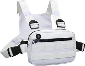 <b>White</b> Unisex Tactical Fishing <b>Vest</b> With Zipper Closure And Adjustable Straps For Outdoor Use - Product Image 1