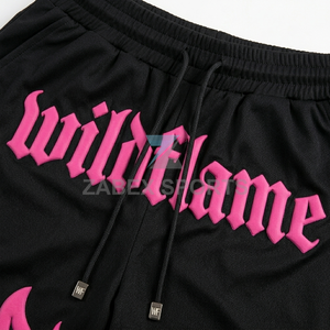 Pantalones Cortos de Baloncesto con Diseño de Llamas Personalizados OEM ODM, de Malla Transpirable de Secado Rápido, para Entrenamiento Deportivo y Uso Urbano para Hombre - Product Image 2