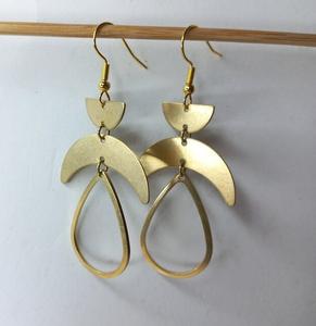 Trendy Vintage Style Antique Gold Plated Brass Zinc Alloy Pendant <b>Earrings</b> for Women & Girls Wedding Wholesale - Product Image 2