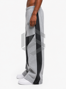 Men's Customized Color Straight Jogger Sweatpants Regular Fit Elastic Waist Casual Spring Wear Breathable Midweight Knitted - Product Image 2