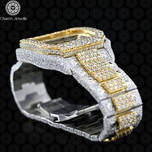 Reloj de Lujo para Hombre Charm Jewells, Acero Inoxidable, Bisel con Diamantes Dorados, Movimiento Mecánico Analógico, Fecha Automática, Caja de 40 mm, 10 Bar - Product Image 2