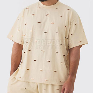 Service OEM, t-shirt ample et délavé sur mesure pour hommes, 100% coton, vente en gros à bas prix, t-shirts délavés pour hommes - Product Image 6