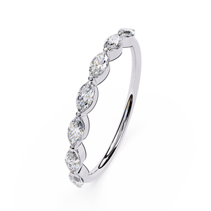 Bague tendance en diamants de laboratoire avec certification IGI, diamants à double bras insérés, style quatre griffes, personnalisable pour femme - Product Image 2