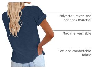 Camiseta de Algodón para Mujer, Moderna, Casual, Corte Regular, Manga Regular, Cuello Redondo, Estilo Urbano, Básica, Suave, Transpirable y Ecológica - Product Image 3