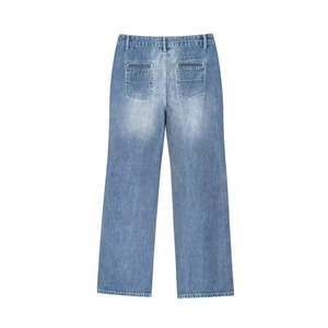 Denim Casual Otoñal 2025nirben |   Jeans de Pierna Ancha Estilo Boyfriend para Hombre, Estilo Coreano Retro, Desgastados, Corte Medio, Holgados y Favorecedores - Product Image 6