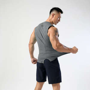 Camiseta sin Mangas para Hombre, Cuello Redondo, Tejido Transpirable de Algodón/Poliéster, Informal, Deportiva, Ligera y de Secado Rápido, Superventas - Product Image 2