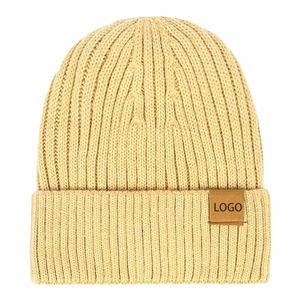 Uniquen Enterprises Custom Color Letter Premium Quality Jacquard 100% <b>Wool</b> <b>Beanie</b> Hat Unisex Street Style Custom Logo Printing - Product Image 4