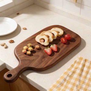 Planche à découper en bambou d'acacia écologique, mini planche rectangulaire pour fromage et pain, coffret cadeau, fête de famille, vacances, Noël, mariage - Product Image 4