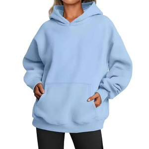 Sudaderas con Capucha y Estampado Personalizado de Alta Calidad al por Mayor, Sudaderas con Capucha Largas de Punto Negro para Adolescentes y Mujeres Otoño - Product Image 2
