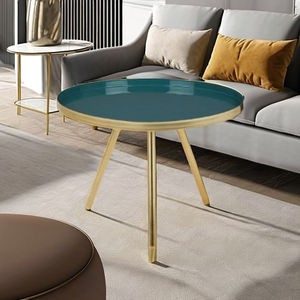 Meubles modernes et luxueux de luxe, table basse avec plateau recouvert d'émail, table d'appoint ronde pour salon, maison de campagne, décoration intérieure - Product Image 3