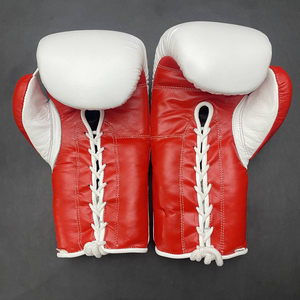 Guantes de Boxeo de Competición ZOTO de Cuero Genuino, Guantes de Combate con Cordones Personalizados y Costuras Resistentes, Venta al Por Mayor - Product Image 4