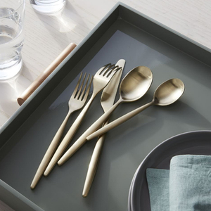 Ensemble de couverts Sidney, 5 pièces, luxe miroir, acier inoxydable, plaqué or - Product Image 3