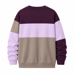 เสื้อสเวตเชิ้ตคอกลมบล็อกสีสำหรับผู้ชาย เสื้อถักแขนยาวลำลองสำหรับฤดูใบไม้ร่วง - Product Image 2