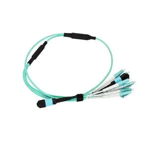 Odm Fiber Optic Patch Cord Mpo Naar Mpo/Lc Connector Fanout Fiber Optic Patch Cord Lszh Pvc Patch Snoer Kabel 1M 2M 3M 5M 10M