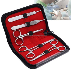Stainless Steel Surgical Tissue Tweezer Set Iris Scissors Needle Holder Adson Forceps Hemostat Oral Surgery Instrument Kit - Product Image 5