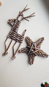 Moderno Set de Renos de Mimbre Decorativos, Adornos de Ratán para Navidad, Suministros para Fiestas, Modelo Ecológico y Artístico de Tendencia Festiva - Product Image 4