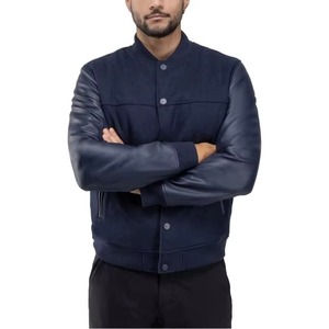 Men's Varsity Jacket <b>Genuine</b> Leather Sleeve and Wool Blend Letterman Boys College Varsity Jackets XS-5XL - Product Image 4