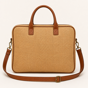 Sac fourre-tout de plage et pour ordinateur portable en jute écologique à imprimé tribal personnalisé, grand format, avec fermeture éclair et poignée d'épaule, Gujarat, pour usage quotidien - Product Image 4