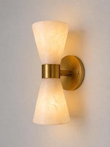 Modern Brass <b>Wall</b> <b>Sconce</b> Geometric Marble Design Indoor <b>Lighting</b> Fixture Living Room Home Decor - Product Image 4