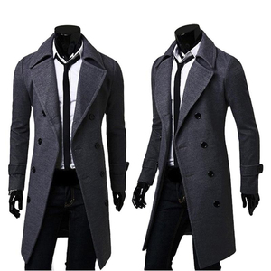 Wholesale Pakistan Supplier Men Fashion Wear Long <b>Trench</b> <b>Coat</b> Winter Season <b>Leather</b> Breathable Canvas Overcoat Best Quality - Product Image 2