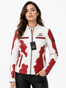 Veste en cuir pour femme moderne avec finition haut de gamme, doublure douce, coutures solides et coupe élégante pour vêtements d'hiver en plein air - Product Image 1