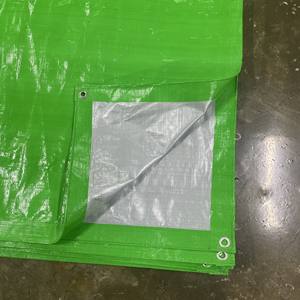 Best Quality 270gr/m2 Custom Logo Woven Coated PE Tarpaulin Sheets Green/Silver Heavy Duty Vietnam Manufacturer Plastic Sheets - Product Image 1