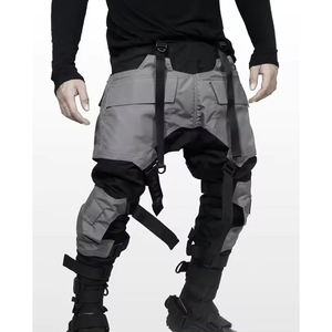 Pantalon cargo Cyberpunk Techwear pour homme, multi-poches, tactique, streetwear, avec sangle à boucle, style Hip Hop, urbain, Harajuku, Harem - Product Image 5