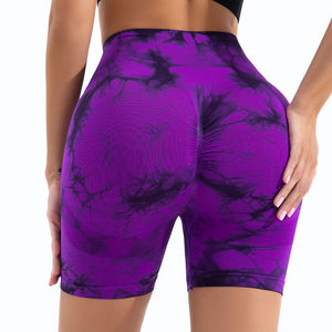 กางเกงขาสั้นผ้าเย็นสบายสำหรับผู้หญิง พิมพ์โลโก้ได้ตามต้องการ เหมาะสำหรับออกกำลังกาย ฟิตเนส วิ่ง เล่นโยคะ และกิจกรรมกีฬาอื่นๆ เอวสูง สวมใส่สบาย - Product Image 2