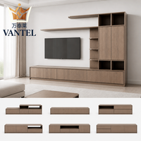 Meuble TV moderne en bois avec tiroirs et rangements pour projets d'aménagement hôtelier - Vente en gros