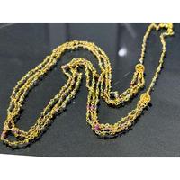 Collier en pierres précieuses naturelles multi-saphirs de haute qualité, en argent 925, bijoux faits à la main pour femmes, vente en gros