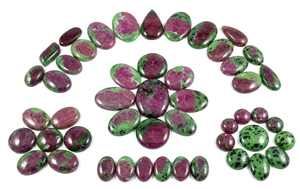 Natural <b>Ruby</b> Zoisite Cabochon Wholesale Loose Gemstone Silver Brass Rings Pendants Necklace Jewelry - Product Image 5