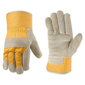 Gants de travail en cuir de vachette renforcé, résistants à la chaleur, durables, pour travaux lourds, style canadien. - Product Image 1