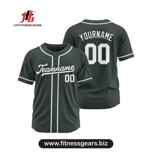 JUST FITNESS GEARS Maillot de baseball personnalisé bleu et rouge à manches courtes unisexe adulte imprimé par sublimation avec nom d'équipe en polyester respirant - Product Image 4