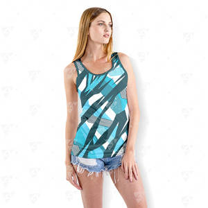 Débardeur imprimé personnalisé pour homme en polyester/coton, écologique, respirant, décontracté - Product Image 2