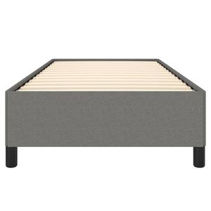 Cadre de lit double en bois d'ingénierie gris foncé, métal durable avec contreplaqué en polyester, style moderne - Product Image 5
