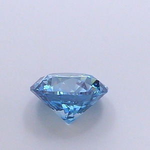 Diamant CVD créé en laboratoire, taille ronde, couleur bleu vif fantaisie, clarté VS1, polissage excellent, qualité supérieure, pierre non montée pour bague. - Product Image 2