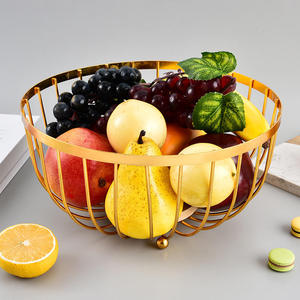 Nordic Style Metal Fruit <b>Basket</b> Decorative Food Storage <b>Basket</b> for Living Room <b>Coffee</b> <b>Table</b> Kitchen Countertop - Product Image 3