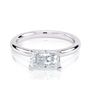 Anillo de Compromiso con Diamante Radiante de 1.70CT, Oro Blanco de 14K, Clásico Solitario, Proveedor de Joyería Nupcial Personalizada, Venta al Por Mayor - Product Image 1