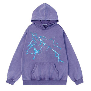 Service OEM Vente en gros Sweats à capuche d'hiver unis effet délavé 100% Coton Coupe ample Coupe-vent Écologique Fabriqué au Pakistan - Product Image 1